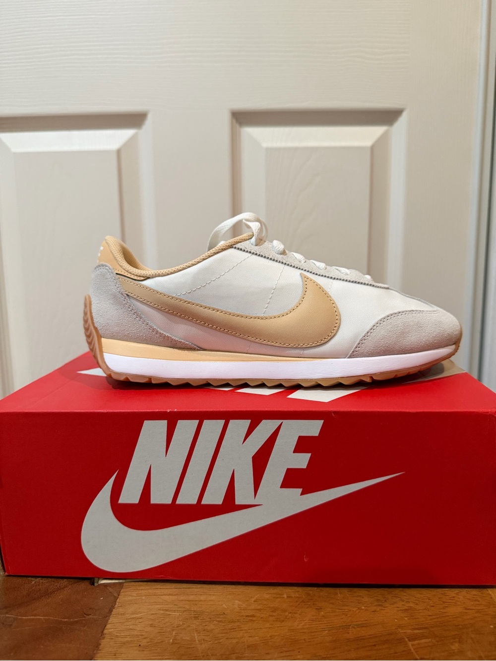Nike Cream and White Retro Runner Sneakers